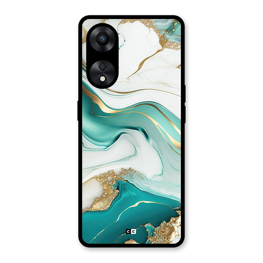 Marvelous Marble Glass Back Case for Oppo A78