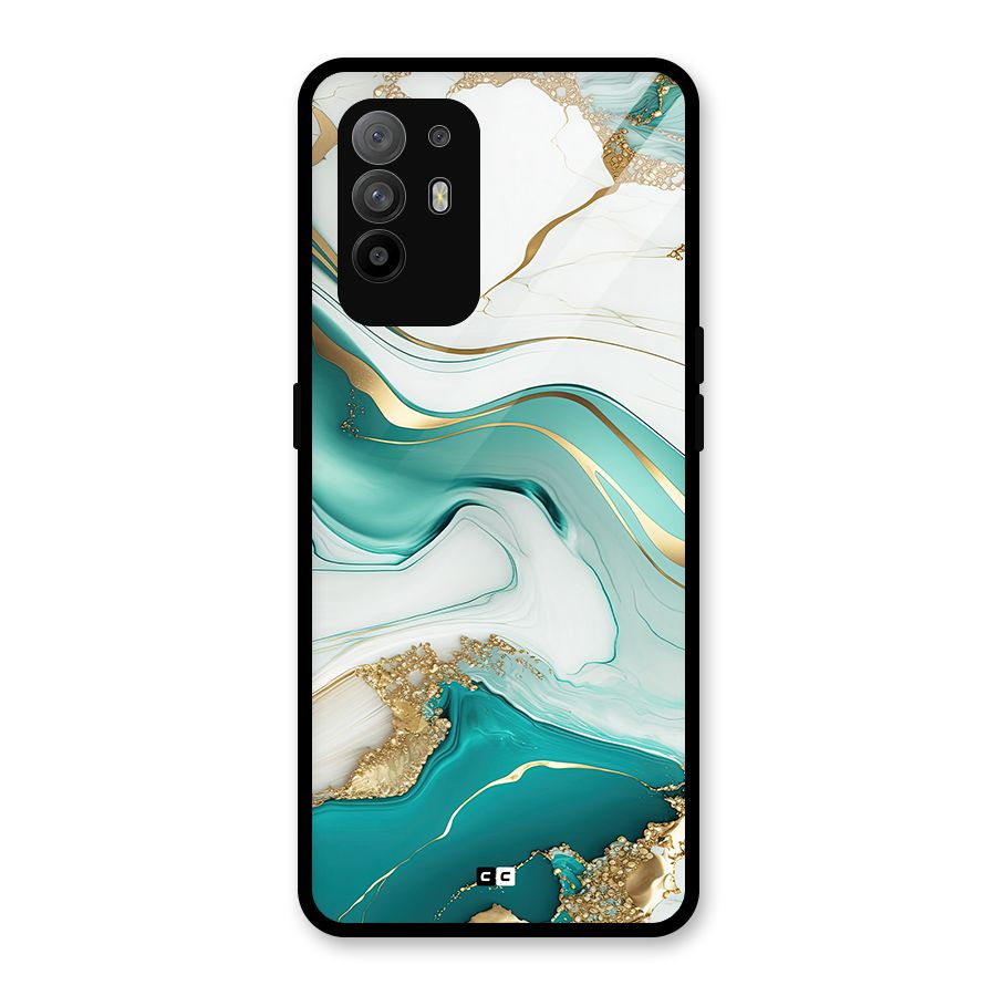 Marvelous Marble Glass Back Case for Oppo F19 Pro Plus 5G
