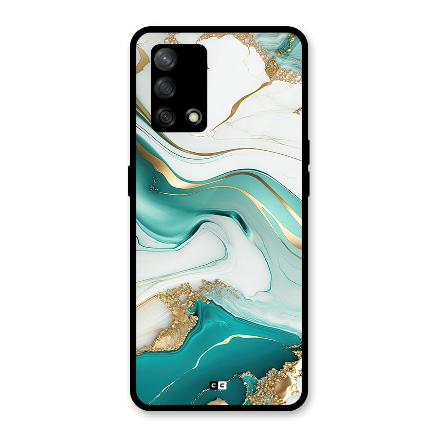 Marvelous Marble Glass Back Case for Oppo F19s