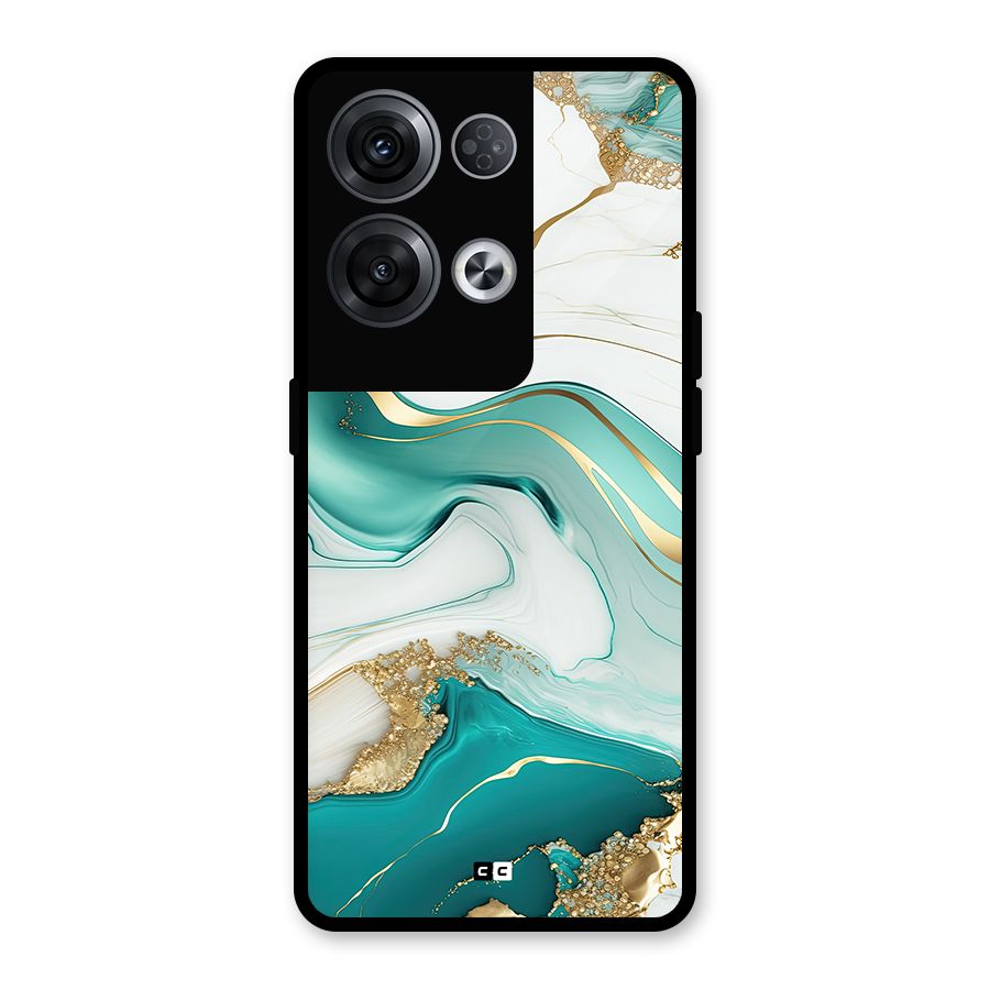 Marvelous Marble Glass Back Case for Oppo Reno8 Pro 5G