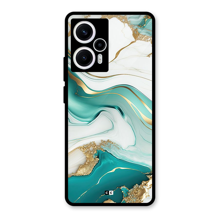 Marvelous Marble Glass Back Case for Poco F5