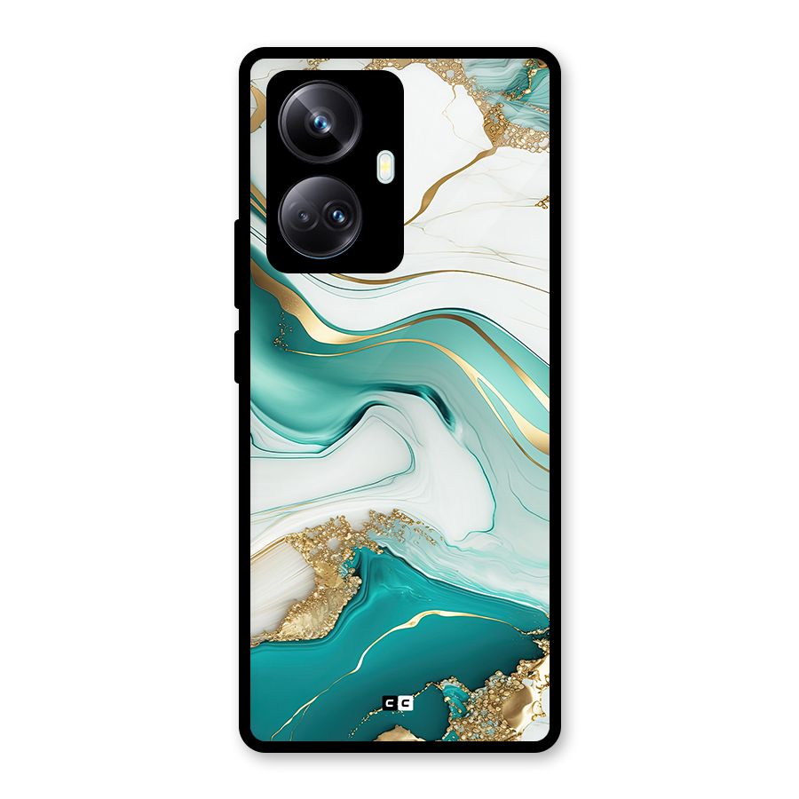 Marvelous Marble Glass Back Case for Realme 10 Pro Plus