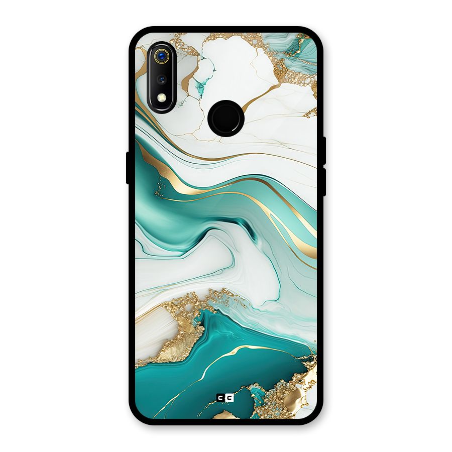 Marvelous Marble Glass Back Case for Realme 3i