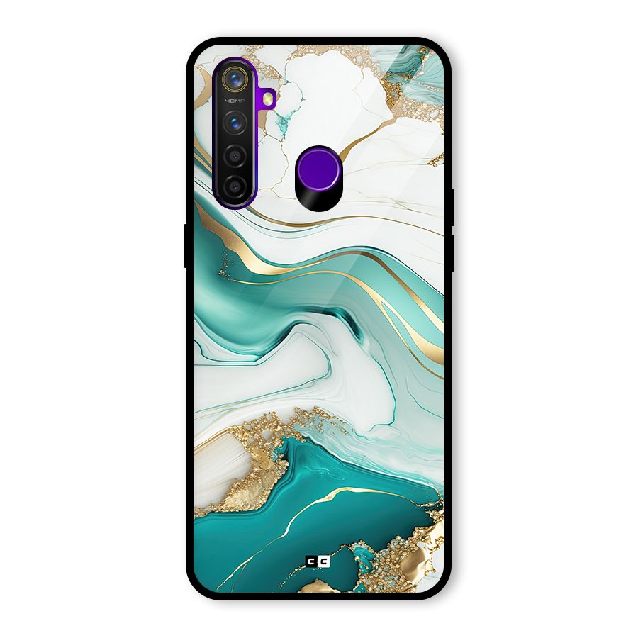 Marvelous Marble Glass Back Case for Realme 5 Pro