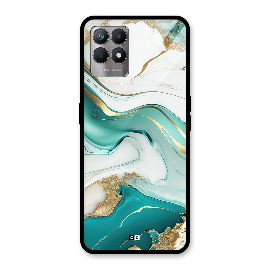 Marvelous Marble Glass Back Case for Realme 8i