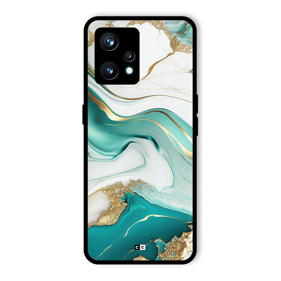 Marvelous Marble Glass Back Case for Realme Narzo 50 Pro
