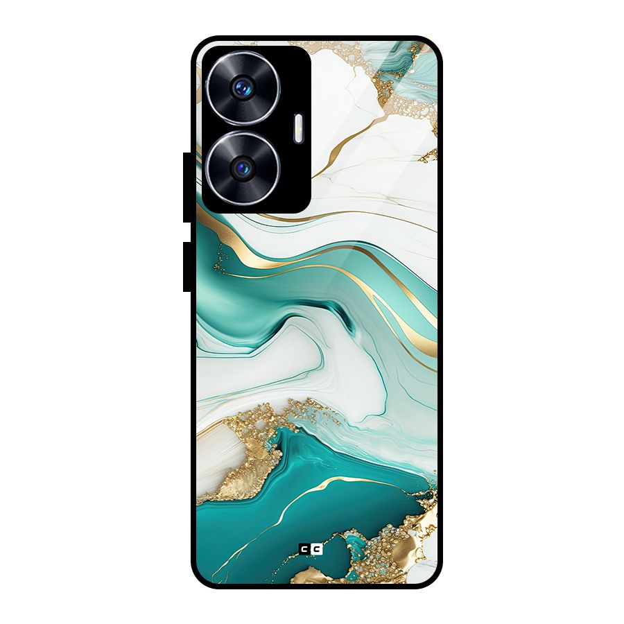 Marvelous Marble Glass Back Case for Realme Narzo N55