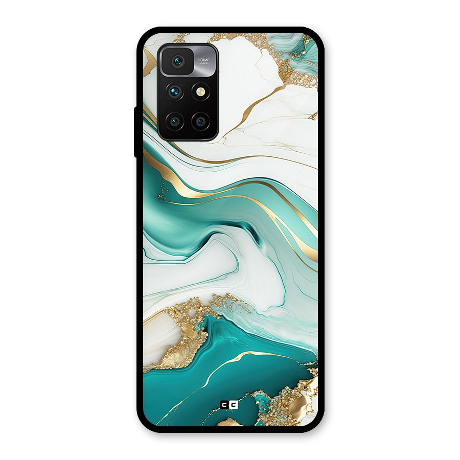 Marvelous Marble Glass Back Case for Redmi 10 Prime