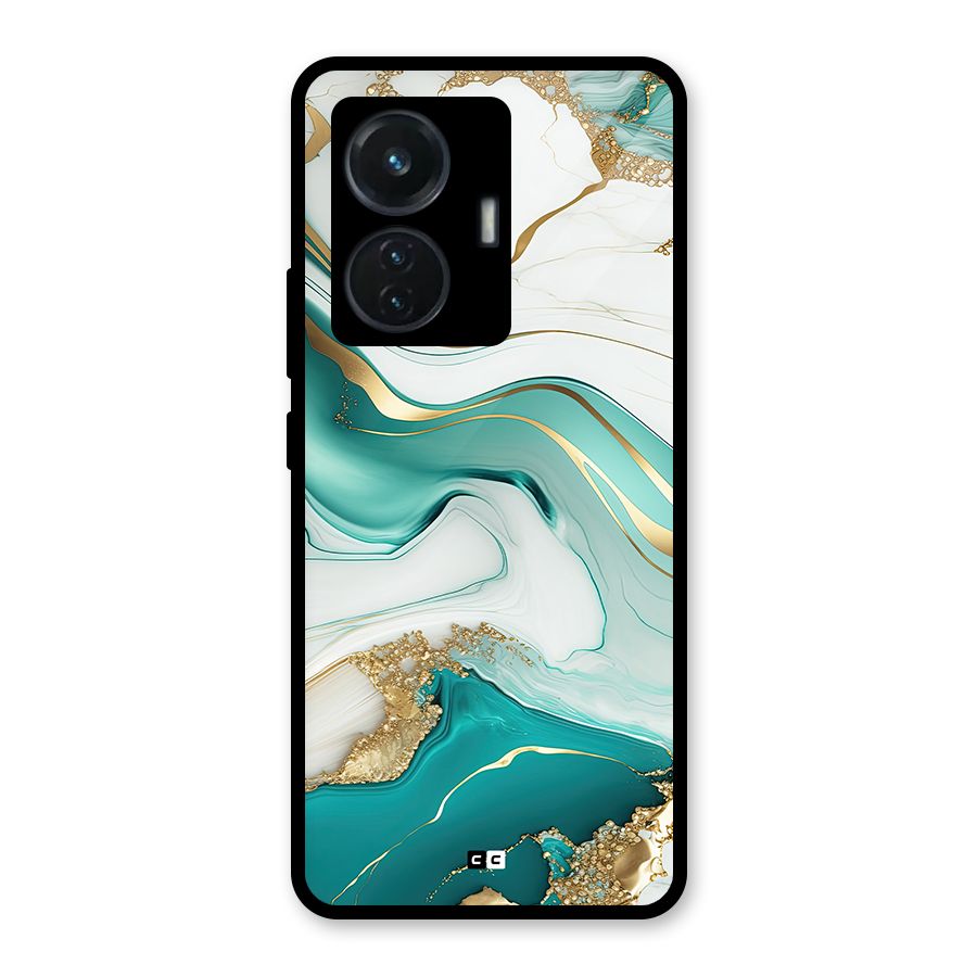 Marvelous Marble Glass Back Case for Vivo T1 44W