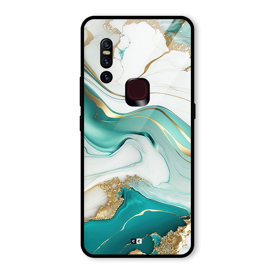 Marvelous Marble Glass Back Case for Vivo V15