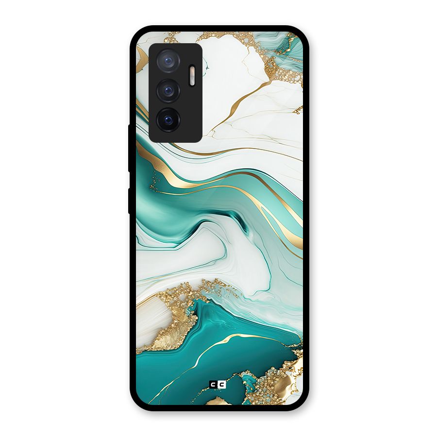 Marvelous Marble Glass Back Case for Vivo V23e