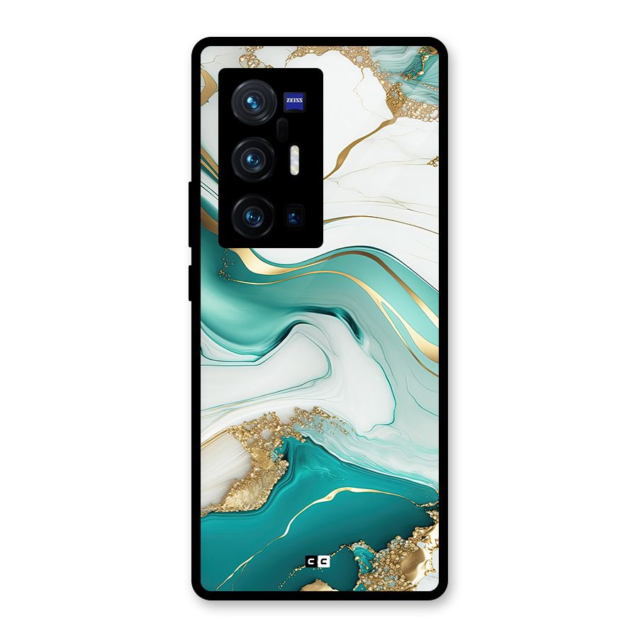 Marvelous Marble Glass Back Case for Vivo X70 Pro Plus