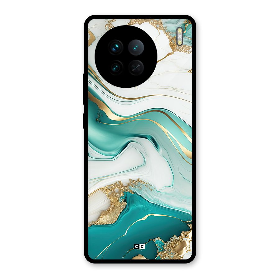 Marvelous Marble Glass Back Case for Vivo X90