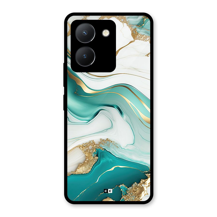 Marvelous Marble Glass Back Case for Vivo Y36