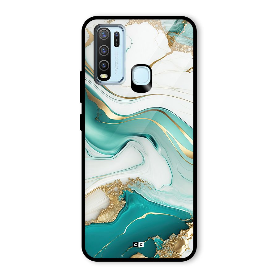 Marvelous Marble Glass Back Case for Vivo Y50