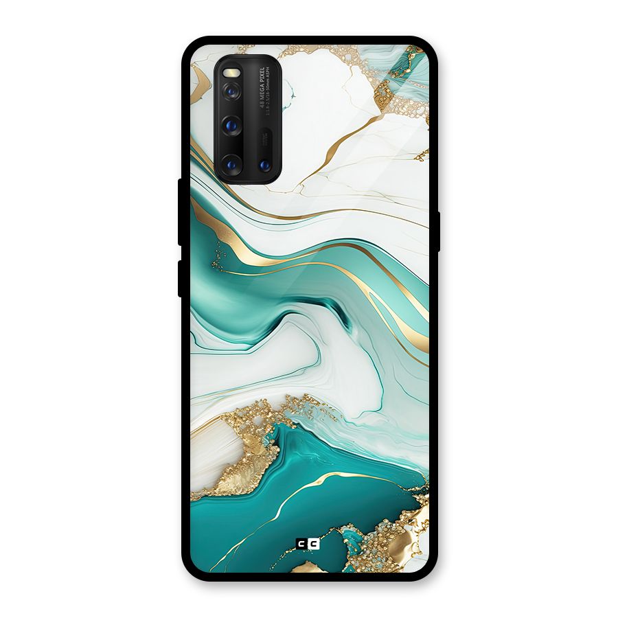 Marvelous Marble Glass Back Case for Vivo iQOO 3