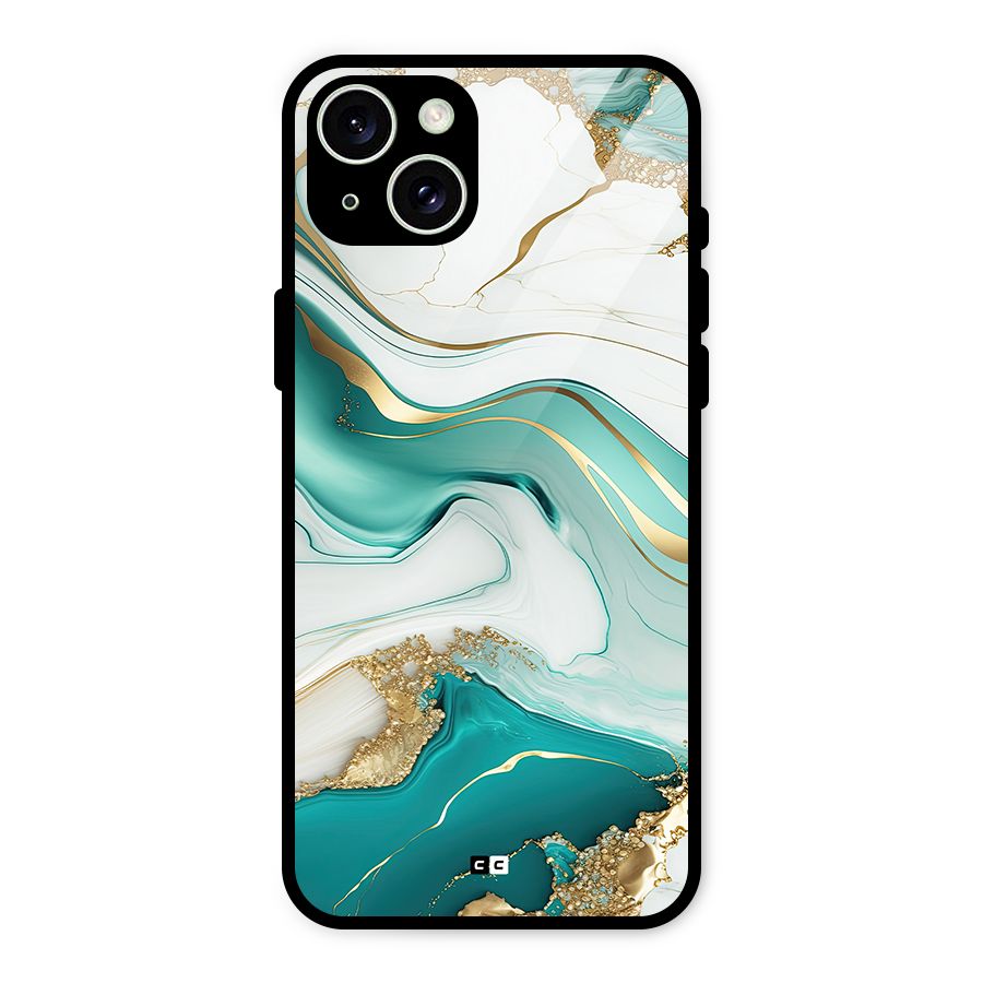 Marvelous Marble Glass Back Case for iPhone 15 Plus