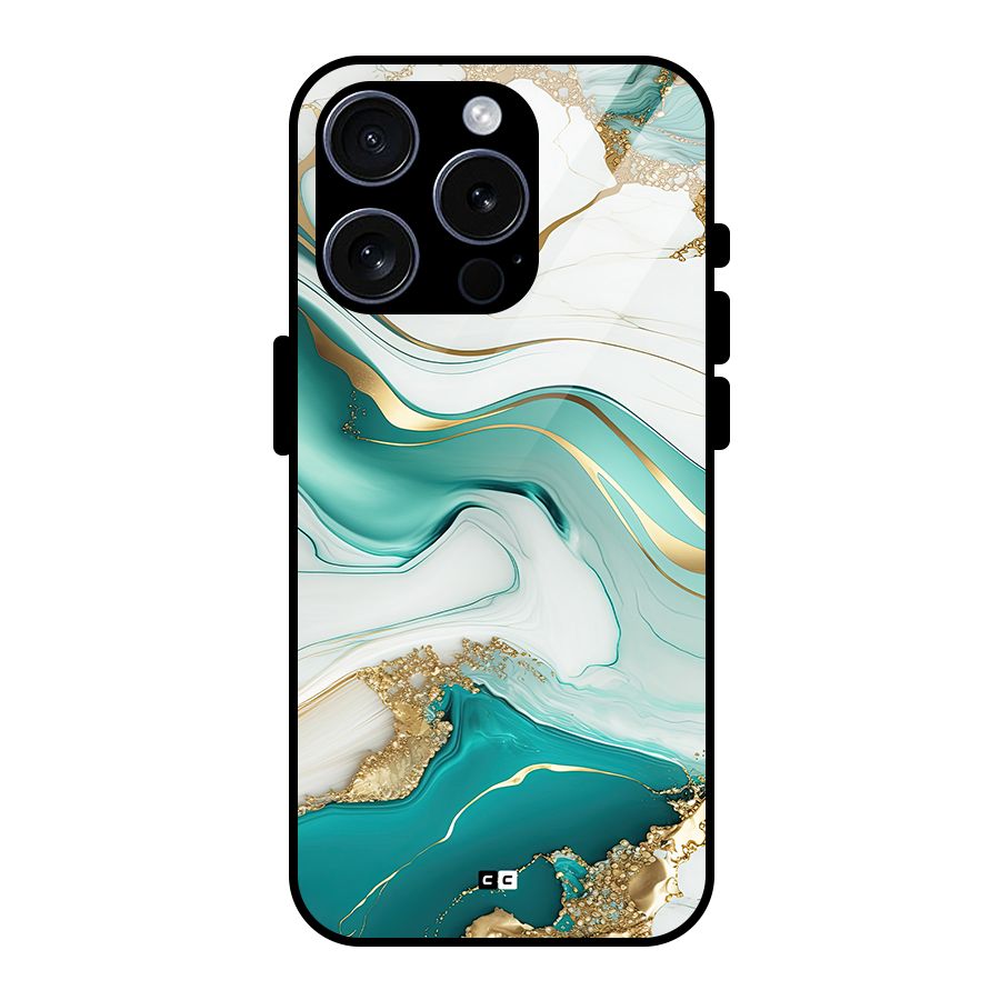 Marvelous Marble Glass Back Case for iPhone 15 Pro
