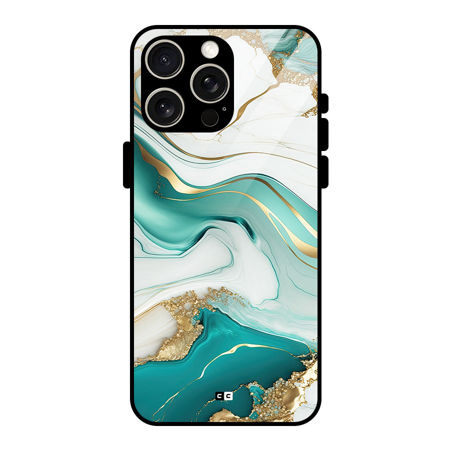 Marvelous Marble Glass Back Case for iPhone 15 Pro Max