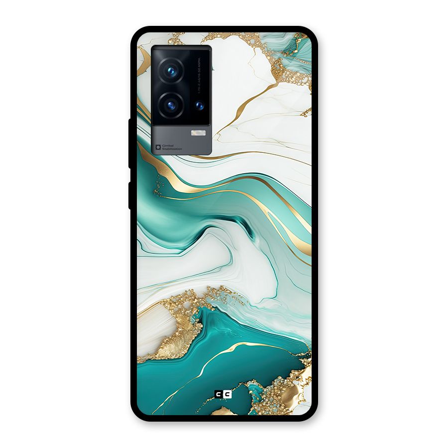 Marvelous Marble Glass Back Case for iQOO 9 5G