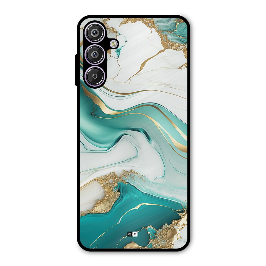 Marvelous Marble Metal Back Case for Galaxy M15