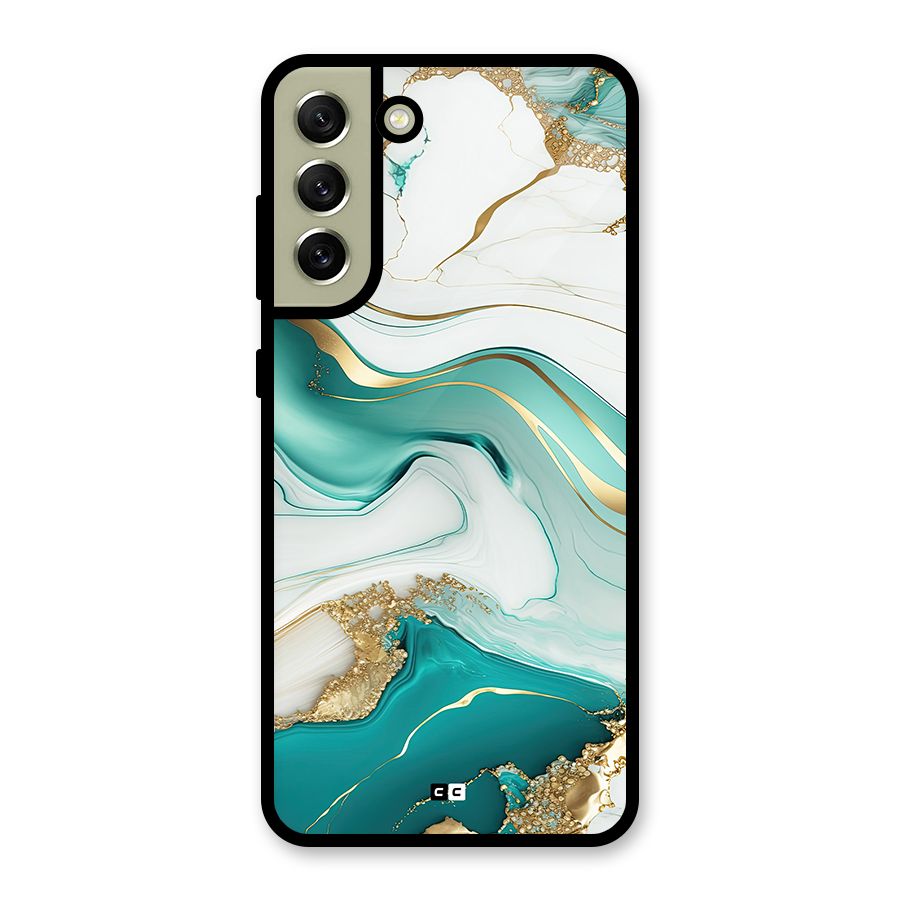 Marvelous Marble Metal Back Case for Galaxy S21 FE 5G (2023)