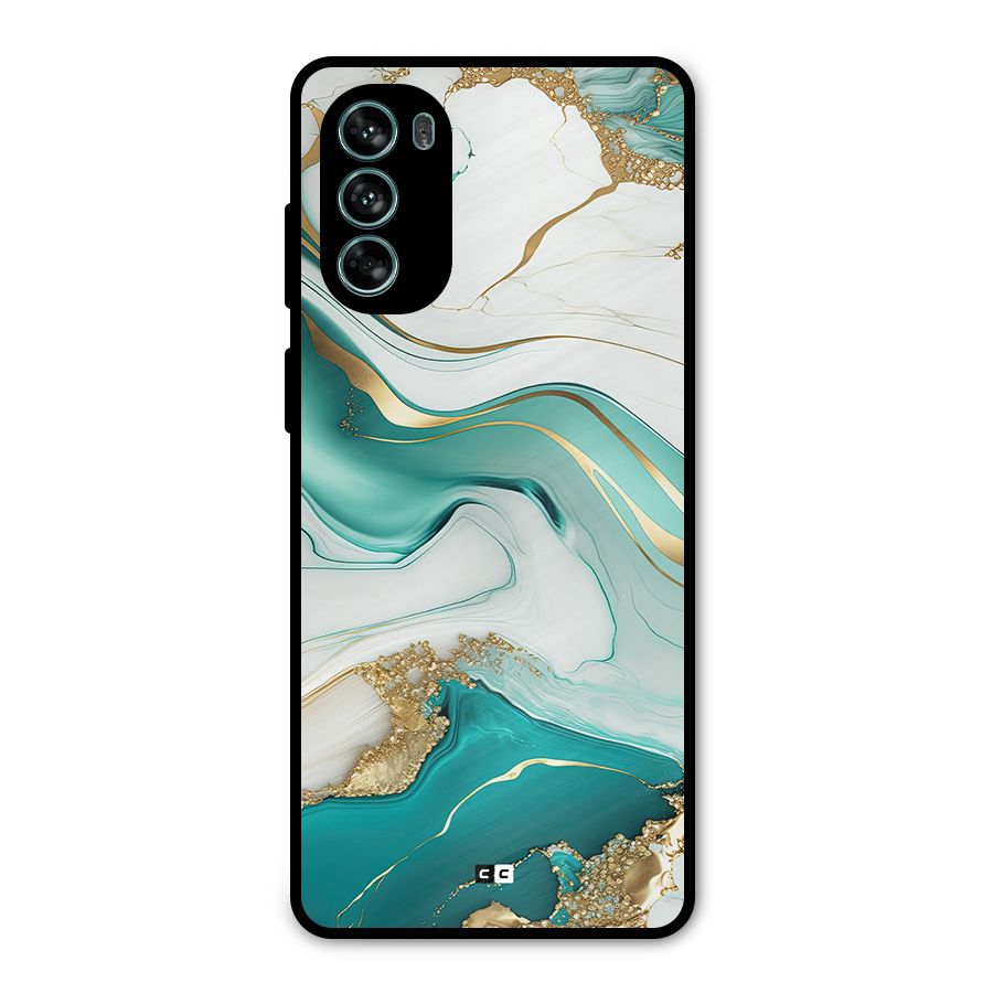 Marvelous Marble Metal Back Case for Moto G62