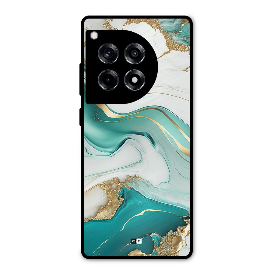 Marvelous Marble Metal Back Case for OnePlus 12R