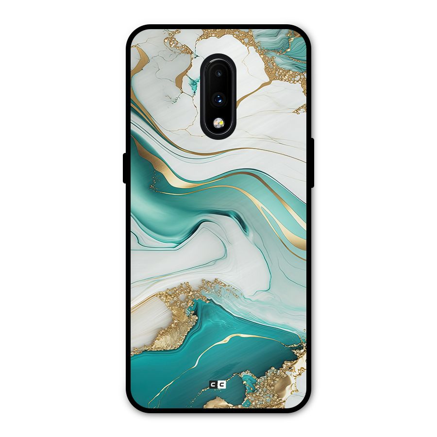 Marvelous Marble Metal Back Case for OnePlus 7