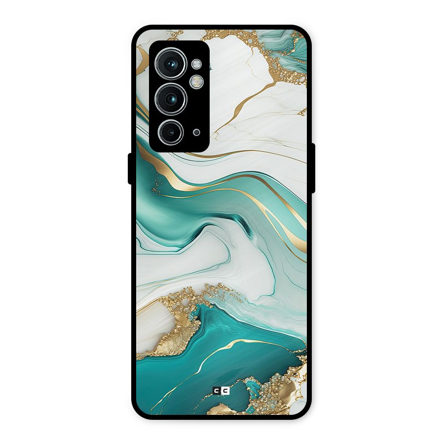 Marvelous Marble Metal Back Case for OnePlus 9RT 5G