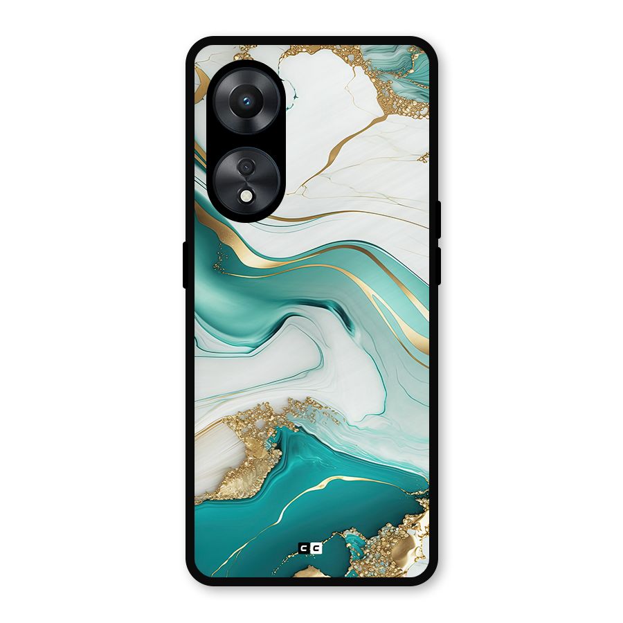Marvelous Marble Metal Back Case for Oppo A78