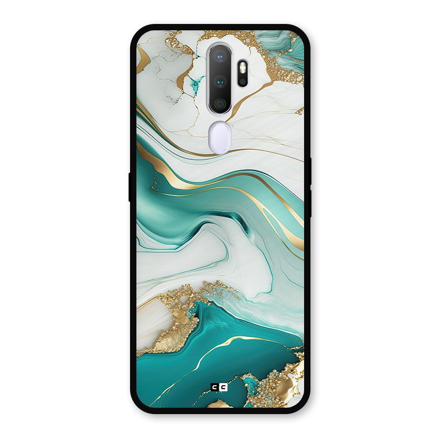 Marvelous Marble Metal Back Case for Oppo A9 (2020)