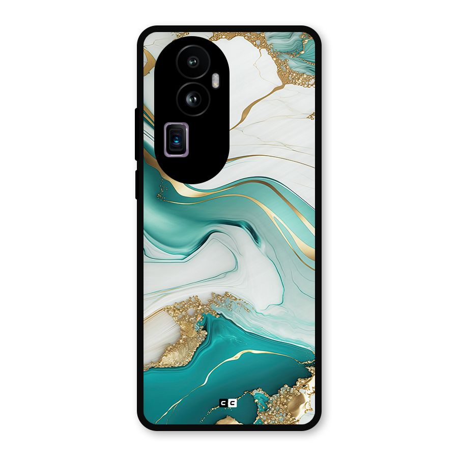 Marvelous Marble Metal Back Case for Oppo Reno10 Pro Plus