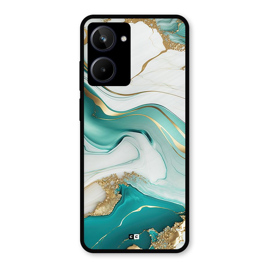 Marvelous Marble Metal Back Case for Realme 10