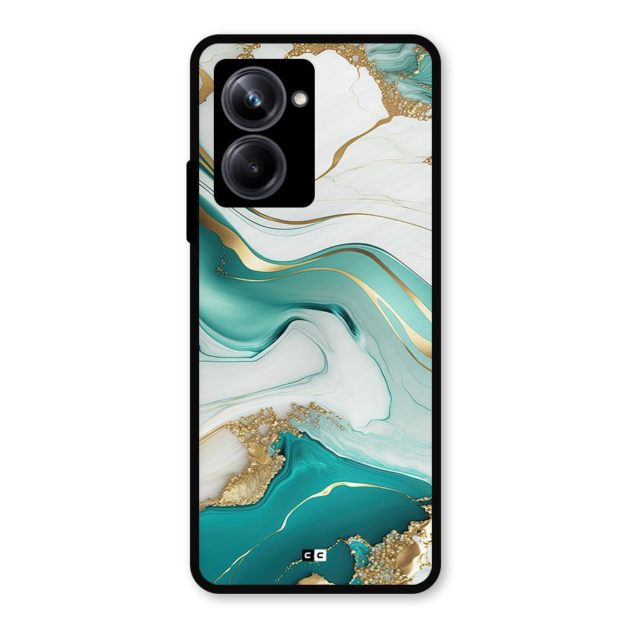 Marvelous Marble Metal Back Case for Realme 10 Pro