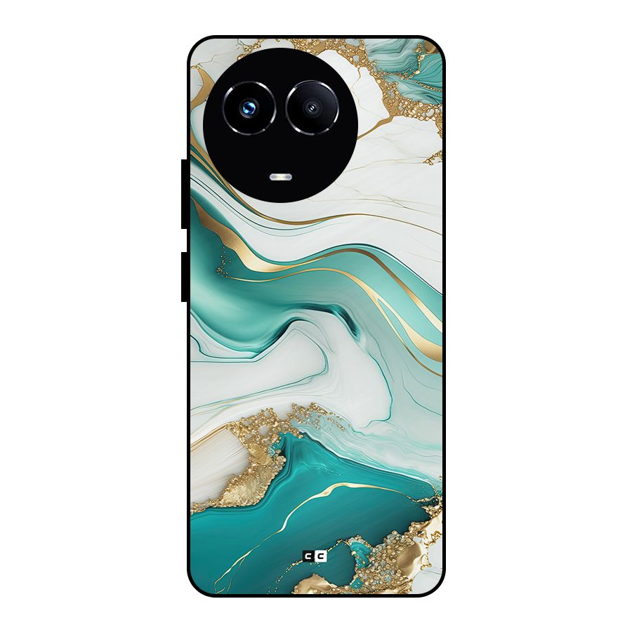 Marvelous Marble Metal Back Case for Realme 11X