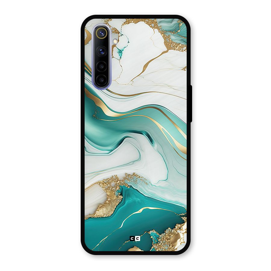 Marvelous Marble Metal Back Case for Realme 6i
