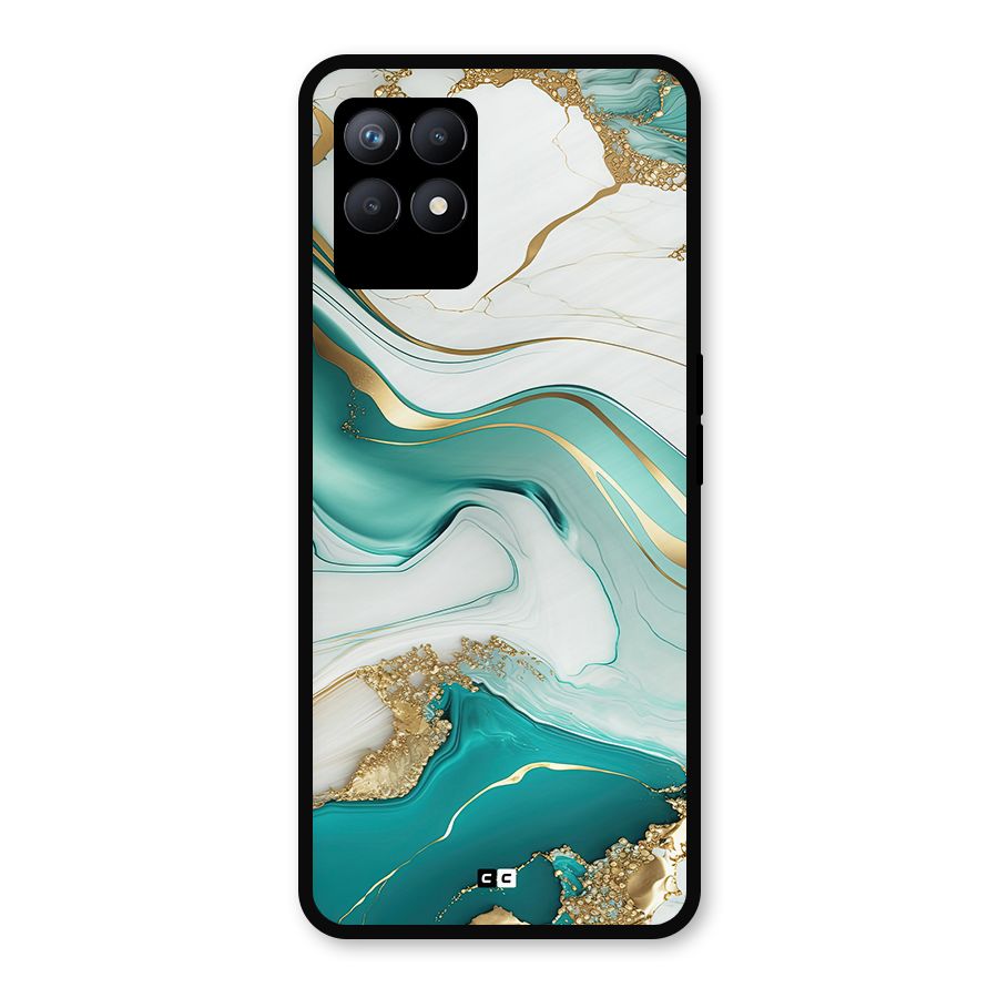 Marvelous Marble Metal Back Case for Realme 8i