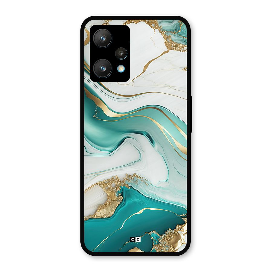 Marvelous Marble Metal Back Case for Realme Narzo 50 Pro