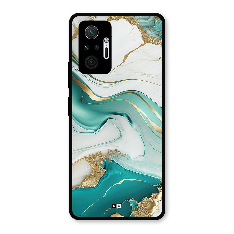 Marvelous Marble Metal Back Case for Redmi Note 10 Pro Max