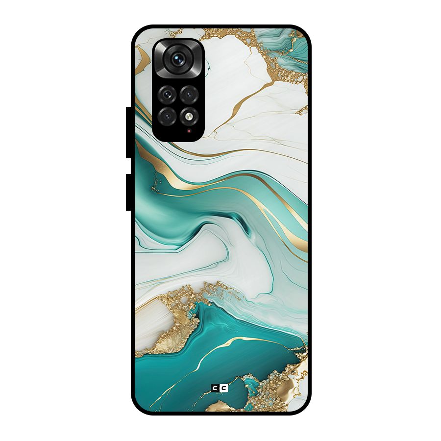 Marvelous Marble Metal Back Case for Redmi Note 11 Pro Plus 5G