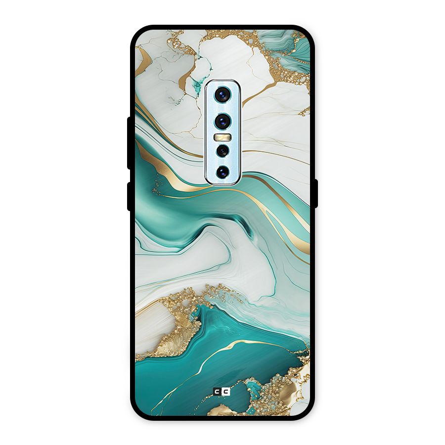 Marvelous Marble Metal Back Case for Vivo V17 Pro