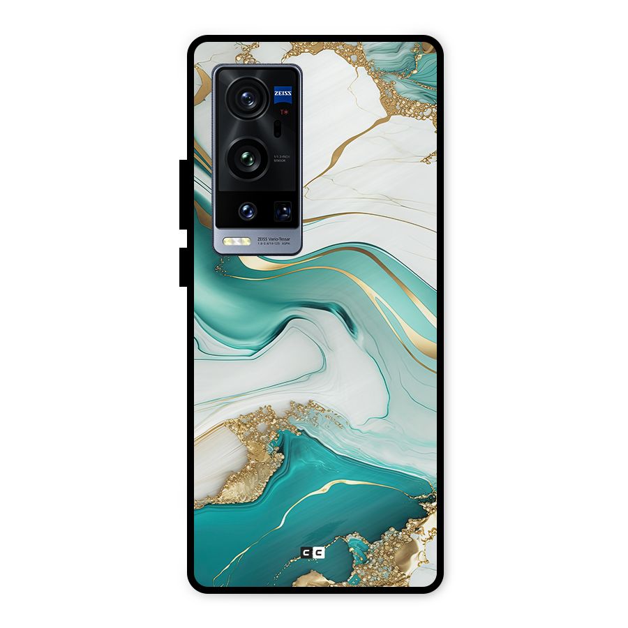 Marvelous Marble Metal Back Case for Vivo X60 Pro Plus