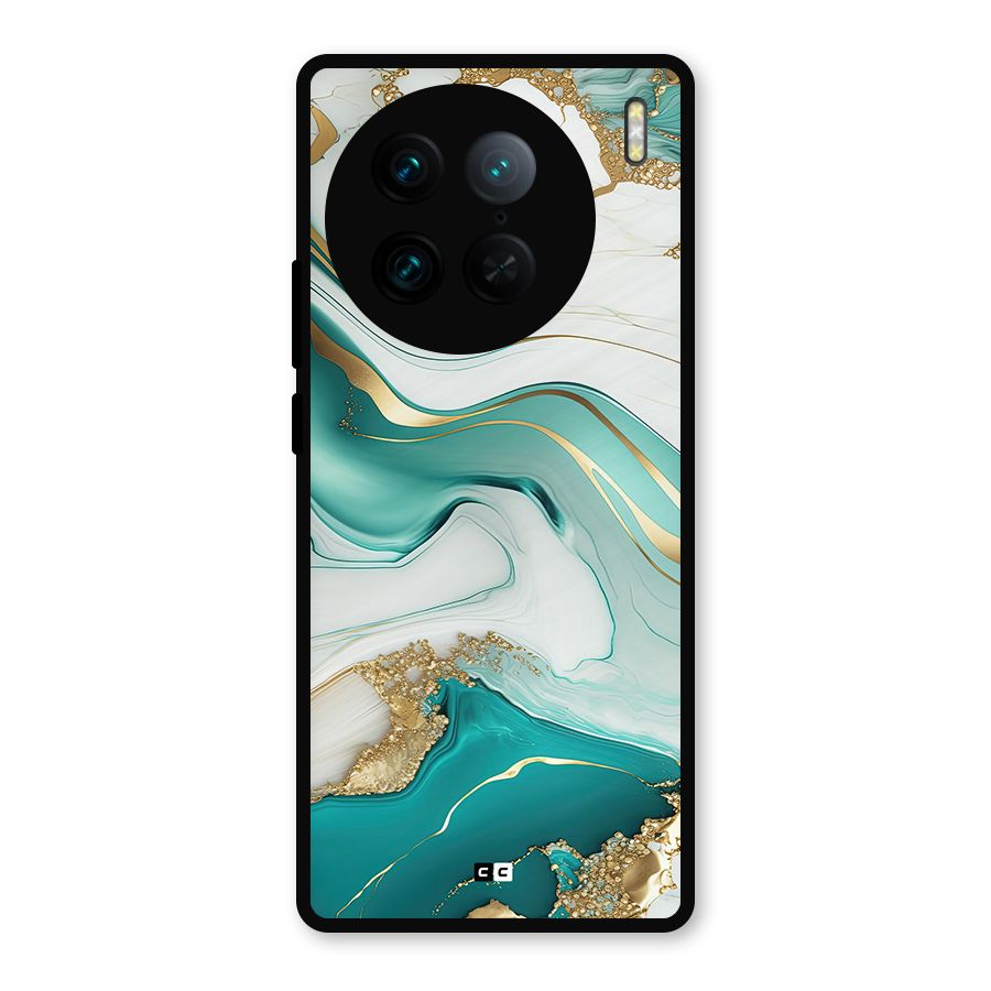 Marvelous Marble Metal Back Case for Vivo X90 Pro