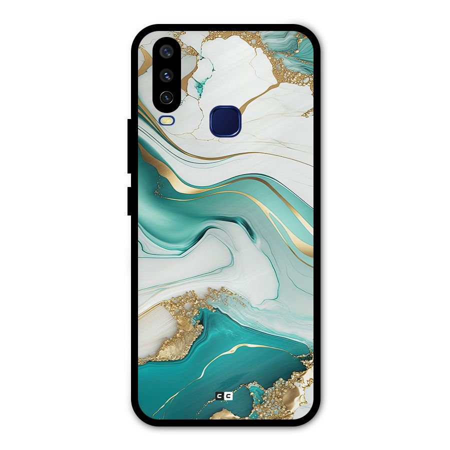 Marvelous Marble Metal Back Case for Vivo Y12