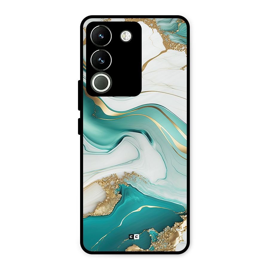 Marvelous Marble Metal Back Case for Vivo Y200