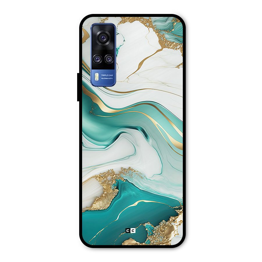 Marvelous Marble Metal Back Case for Vivo Y31