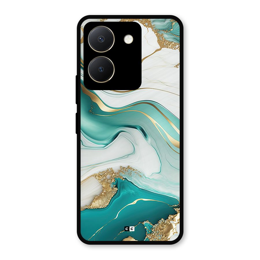 Marvelous Marble Metal Back Case for Vivo Y36