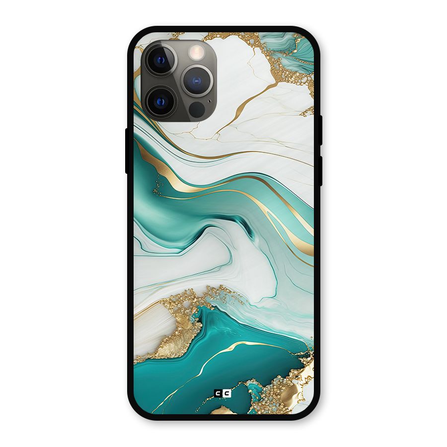 Marvelous Marble Metal Back Case for iPhone 12 Pro
