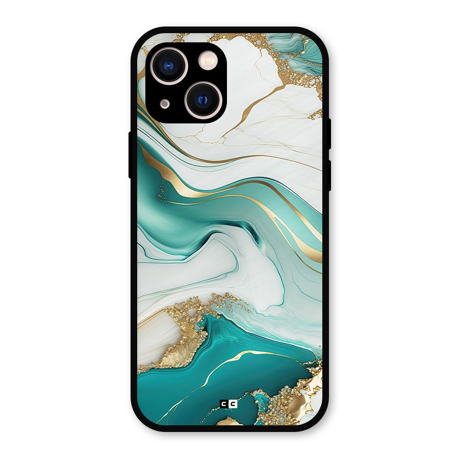 Marvelous Marble Metal Back Case for iPhone 13